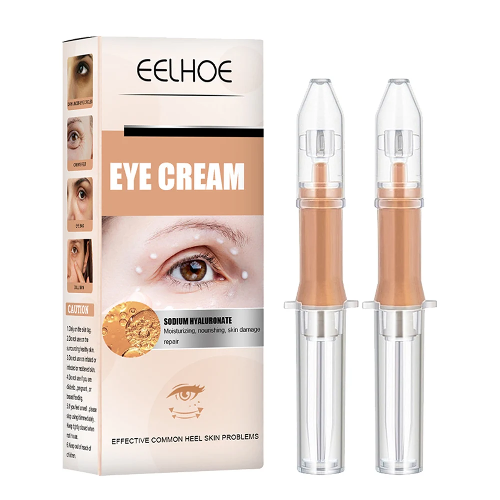 

2Pcs Eye Cream Lifts Eye Bags Turns Wrinkles Replenishes WaterDesalinates Dark Circles Fine Lines,Eye Lines Eye Essential Oil