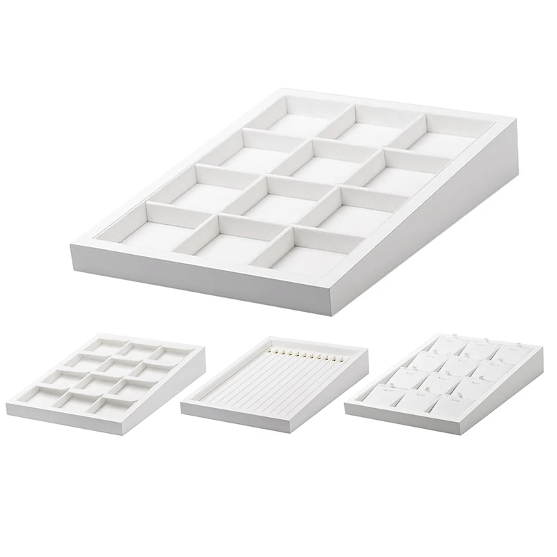 

Jewelry Tray Wood Ring Earring Display Tray Bracelet Organizer Jewelry Showing Stand Storage Case Pendant Display