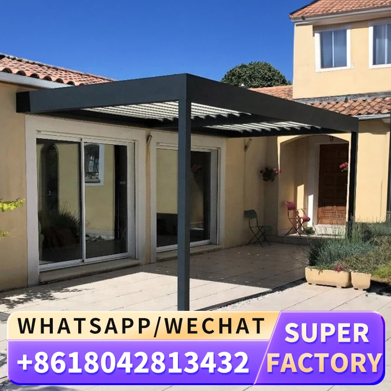 Моторизованный внутренний дворик стальная наружная стеклянная крыша с