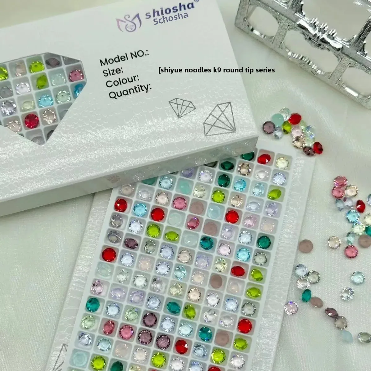 Schwarzkopf 6 мм блестки для ногтей красочные 33 грани круглый наконечник K9 дизайн