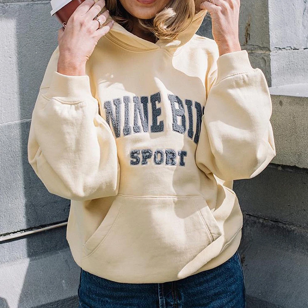 

Rowling Mirror Letter Graphic Print Women Hoodies Long Sleeve Cotton Classic Sweatshirts Casual Streetwear Pullover