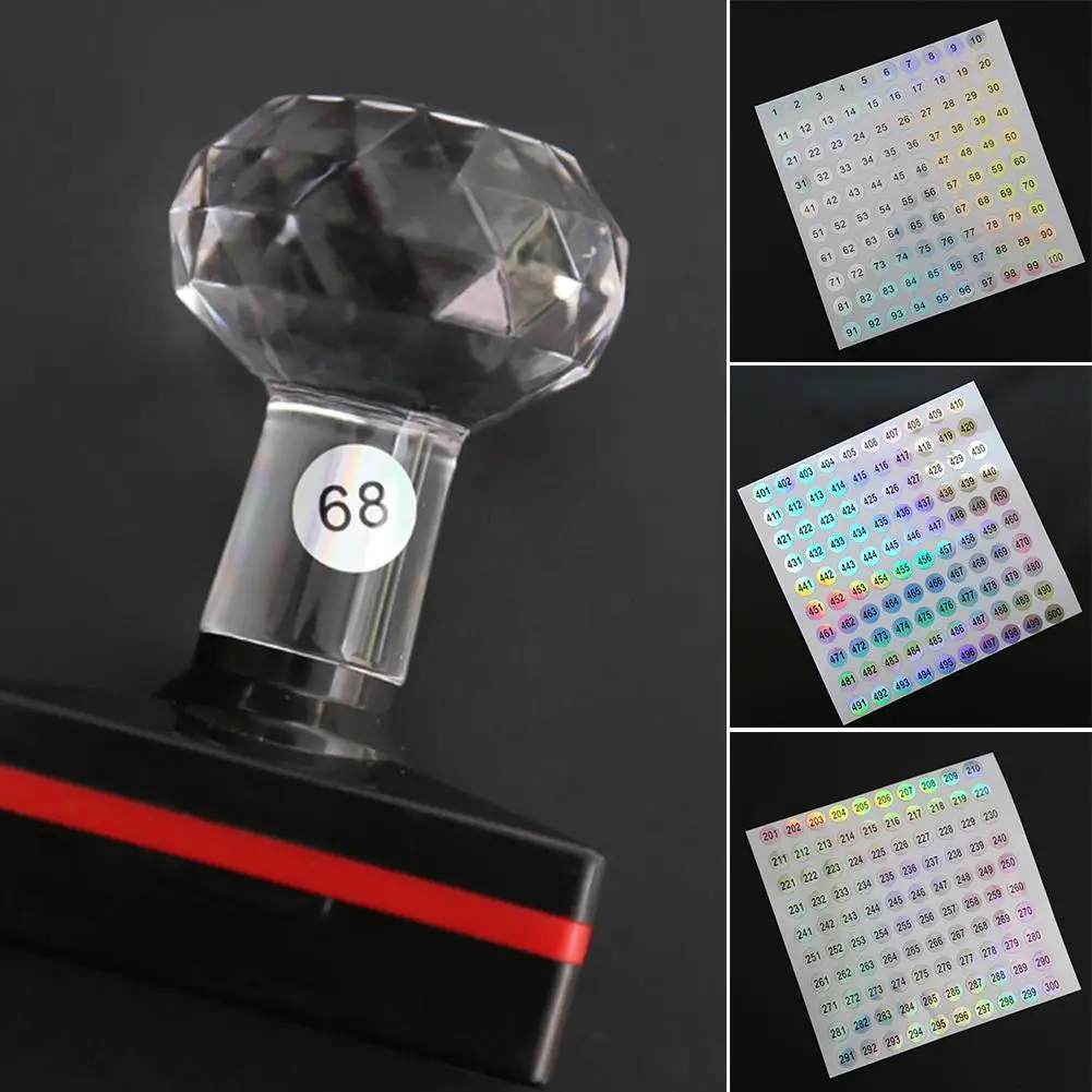 1-500 наклейка с цифрами круглая водостойкая для ногтей цифровая этикетка лак