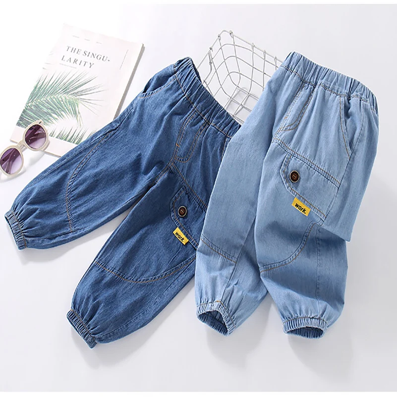 2024 весенне-осенние модные повседневные брюки для мальчиков с защитой от комаров