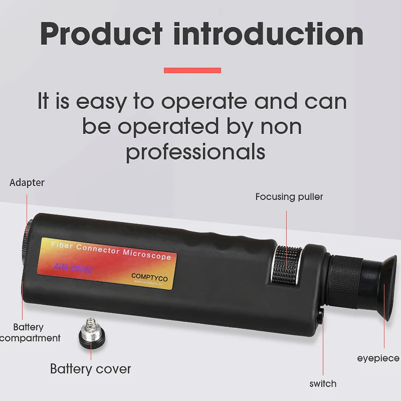 Fiber Optical Inspection Microscope LED Illumination Anti Slip Rubber AUA-200X