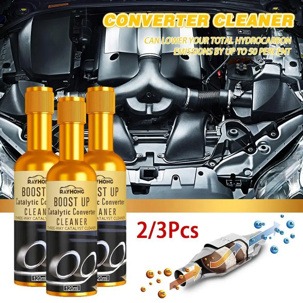 

2/3pcs 120ML Promotion Car Catalytic Converter Cleaners Easy Cleaner Automobile Accelerators Clean Catalysts To Engine CSV E5H7