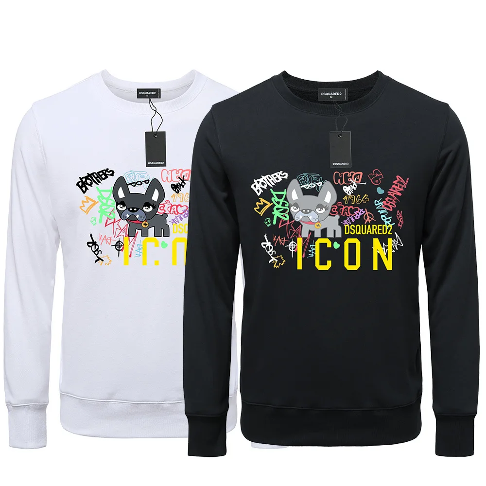 

Мужские толстовки, пуловеры Dsquared2, итальянские Роскошные Брендовые спортивные костюмы с надписью, трендовые мужские женские мужские парные...