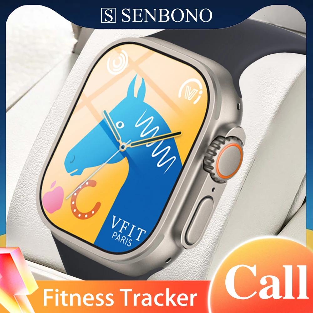 

Смарт-часы SENBONO мужские/женские, 2 дюйма, HD 8 серии