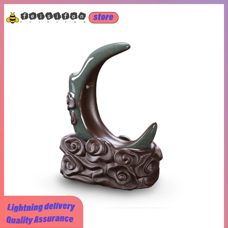 

New Creative Backflow Small Incense Burner High Quality Incense Burner Ceramic Craft Modern Design Indoor Ornaments Ornament