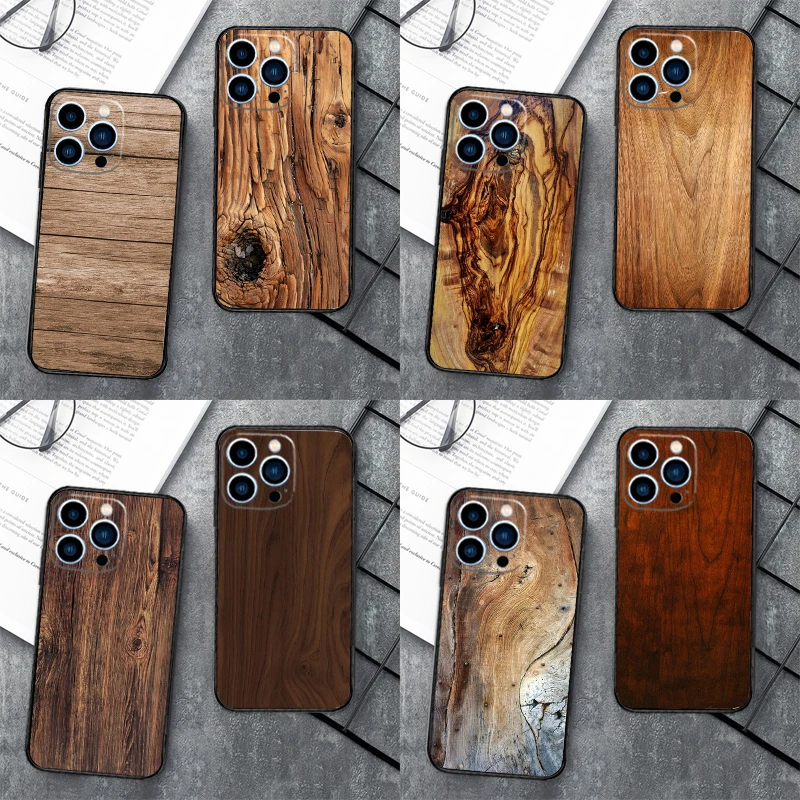 Фото Чехол с текстурой дуба для Xiaomi 14 15 Ultra 13T 14T 15T Pro 17 Pro Max POCO X7 Pro X5 X6 F5 F6 F7 Pro Cover №1