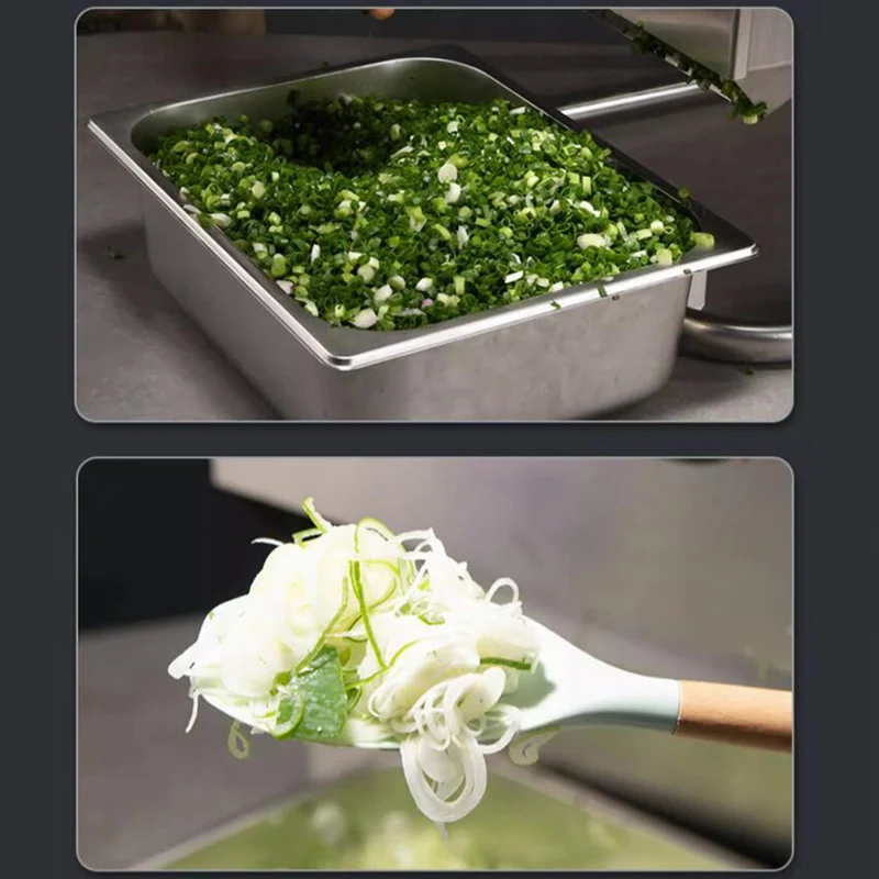 Фото Коммерческая овощерезка для кухни из нержавеющей стали, вращающаяся, для нарезки на сегменты, для картофеля фри №4
