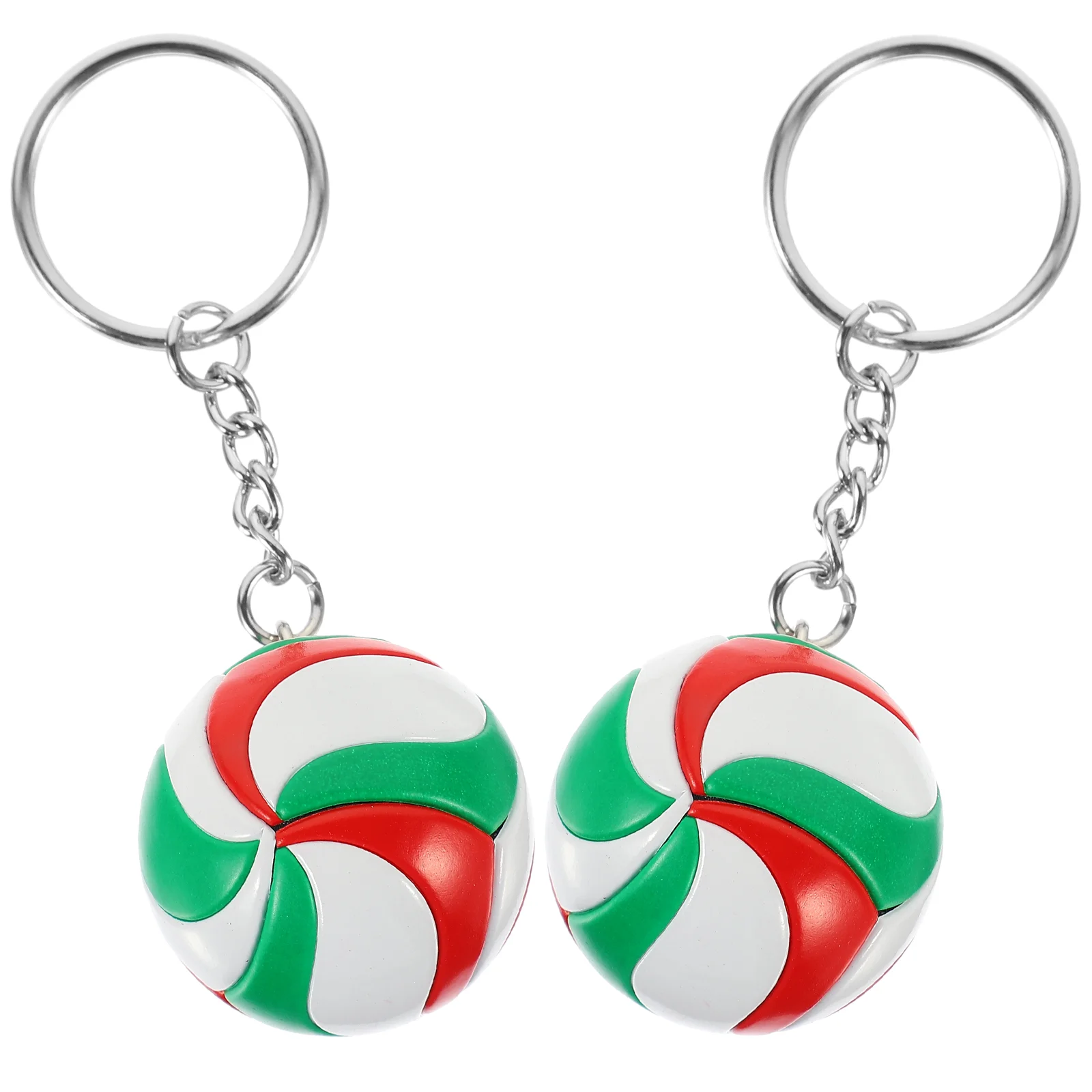 

2 Pcs Volleyball Model Toy Keychain Hanging Adorable Children Bag Pendant Decor Keychains Team Compact Multi-function