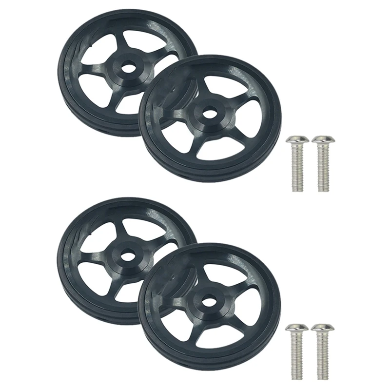 

2 Pair Bicycle Easywheel For Brompton Folding Bike Aluminum Alloy 22G/Pc Easy Wheels With Bolts Bicycle Parts,C