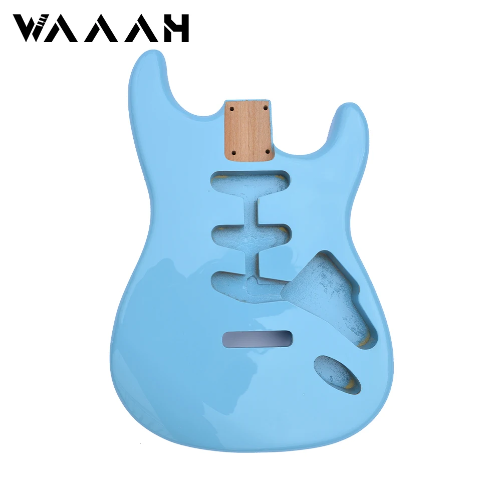 

Alder Wood High Gloss Finished Standard SSS Pickup Guitar Body in Sonic Blue Color For Eectric Guitar Replacement