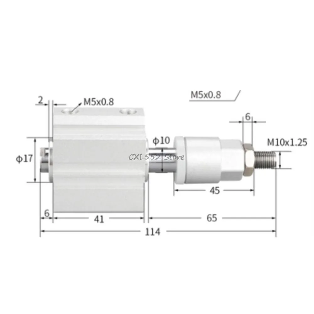 

Стандартный цилиндр с регулируемым ходом без магнитных ударов, 1 шт.