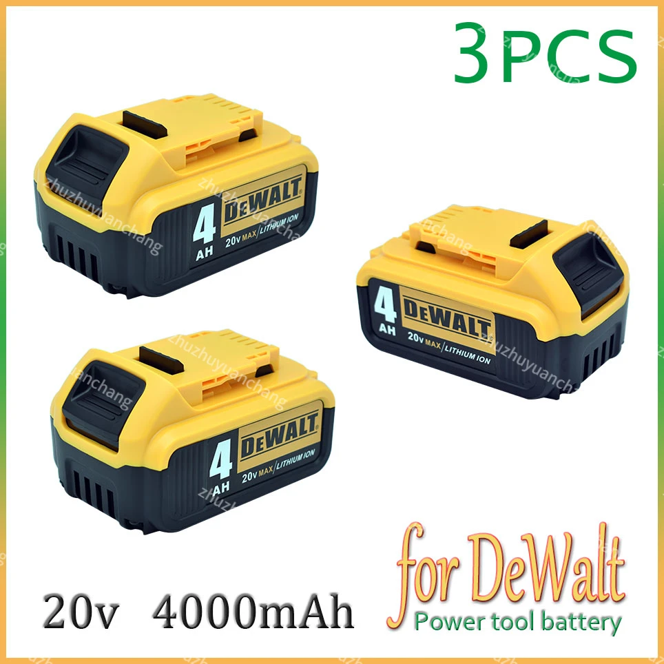 

1~3PCS 4000mAh 20V For Dewalt DCB200 Replacement Battery Compatible with For Dewalt 20V Tools DCB182 DCB200 DCB609 Battery