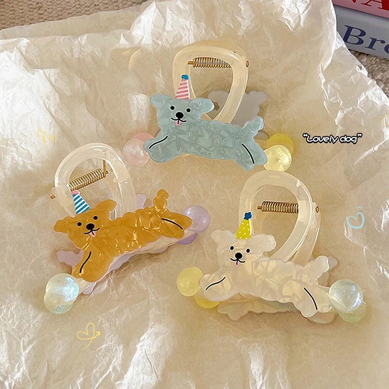 Симпатичный красочный Летающий щенок хвост заколка для волос собака задняя