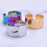 5pcs womens rings 2022 trend anxiety vintage large stainless steel charm gold color anti stress knuckle tail rings jewelry