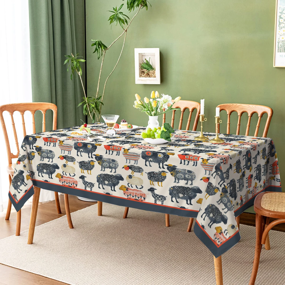 

Скатерть полиэстер/хлопок Farm Bohemian Cattle Sheep