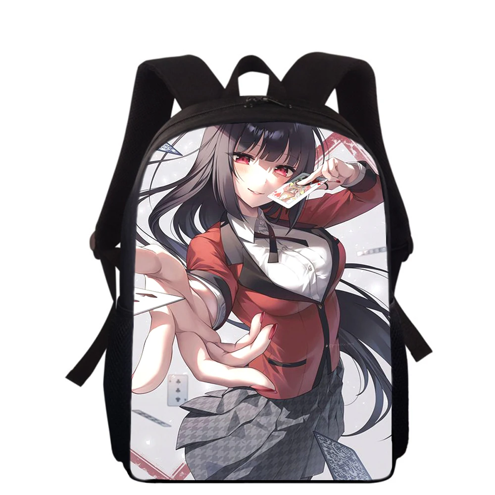 Kakegurui Jabami Yumeko 15” 3D Print Kids Backpack Primary School Bags for Boys Girls Back Pack Students School Book Bags