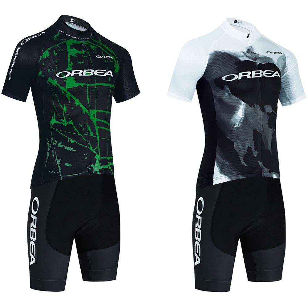 

4 Pockets 2023 ORBEA ORCA Bike Jersey Maillot Shorts Suit Men 20D MTB Ropa Ciclismo Green Bicycling Jersey Pants Clothing