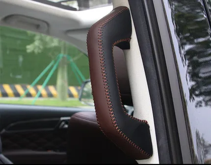 

Чехол для ручки двери салона автомобиля, кожаная панель для ручного шитья, правая/ЛЕВАЯ ВНУТРЕННЯЯ накладка ручки, рама для Haval H9 16-22