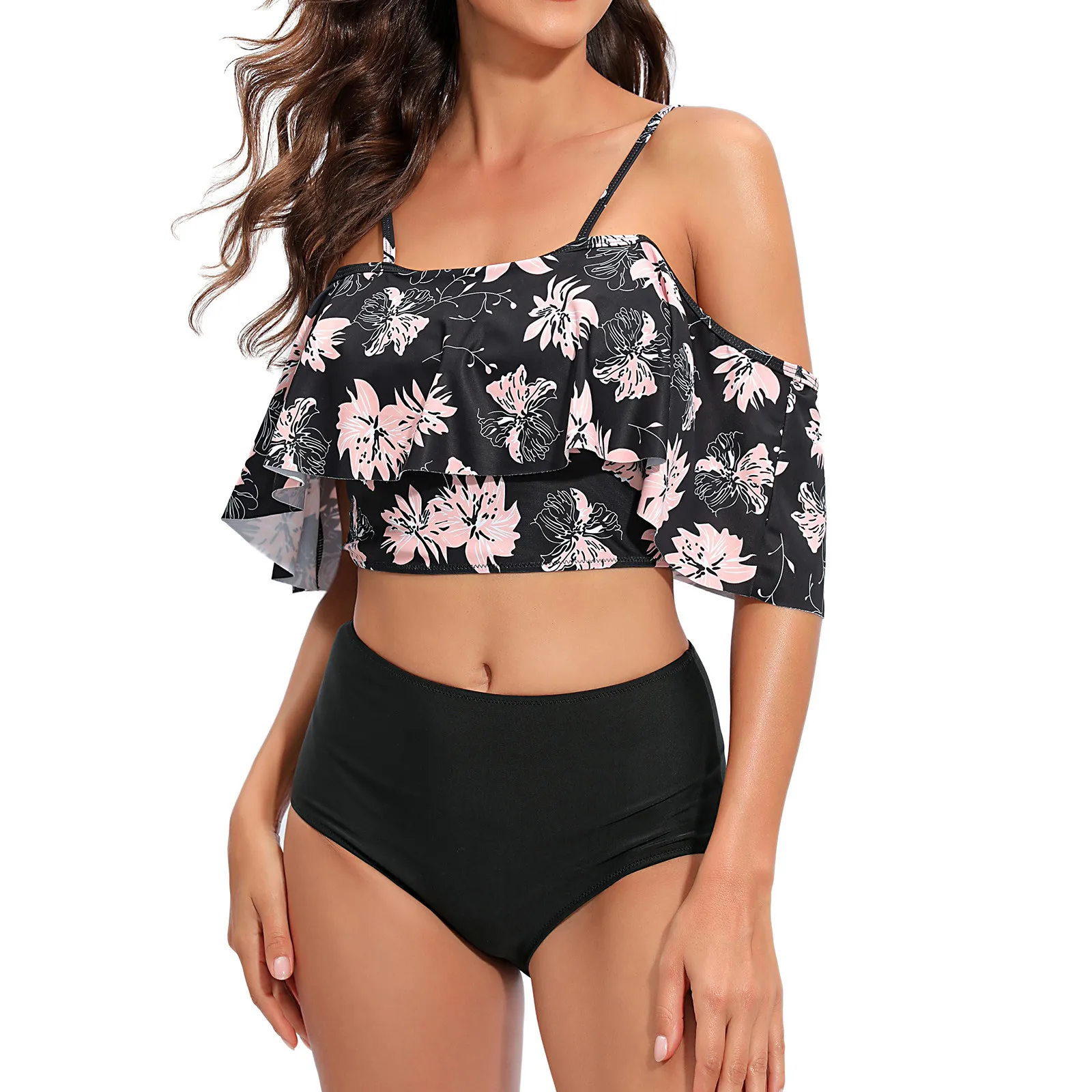 

Women Tankini Swimsuits For Women Tummy Control Bathing Suits Two Piece Tankini Tops With Bikini Bottoms Twists Swimwear