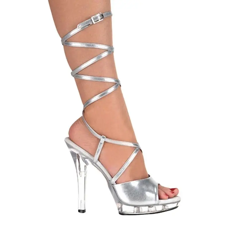 

Новинка, женские туфли на высоком каблуке, босоножки на высоком каблуке 13 см, сандалии для ночного клуба, серебристые сандалии для танцев на столбе