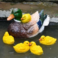 garden decoration lovely decorative small size mini cute animal floating duck ornaments for desktop