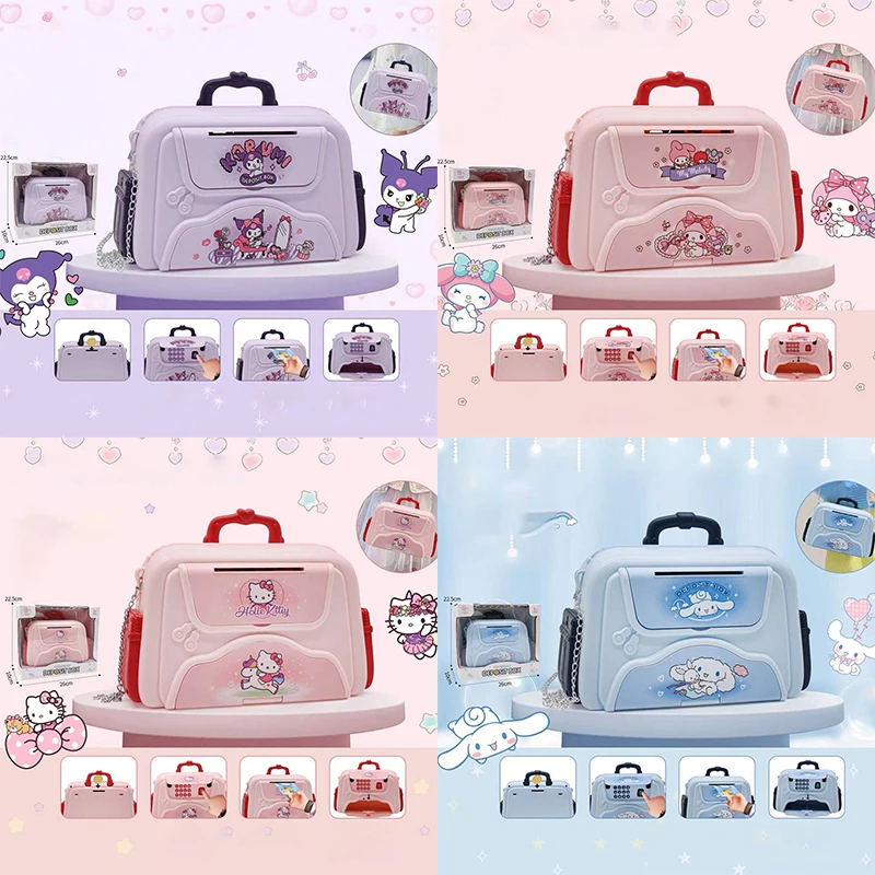 

Sanrio Saving Pot Cinnamoroll Kuromi Hello Kitty My Melody Anime Kawaii Cute Portable Music Piggy Bank Children for Holiday Gift