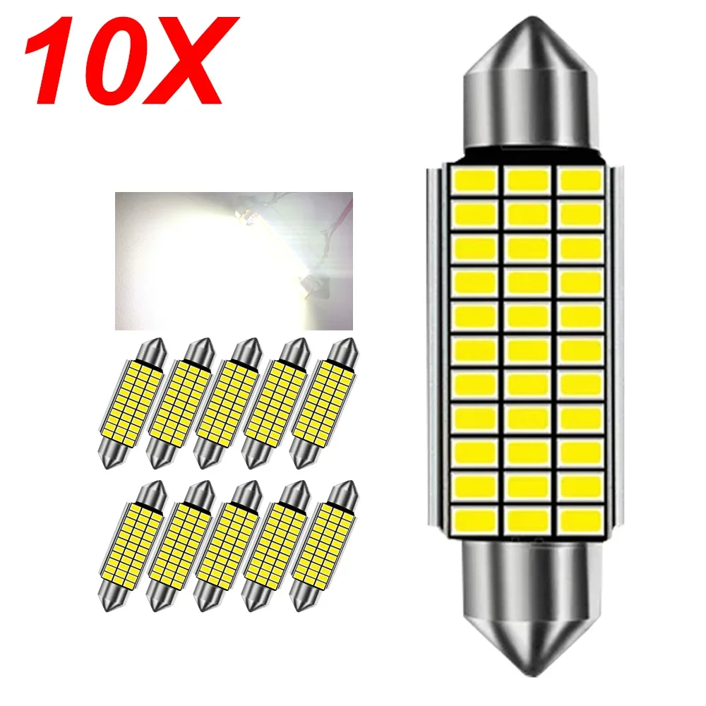 10 шт. C5W C10W светодиодные лампы Festoon 31 мм 36 39 41 canbus освещение номерного знака