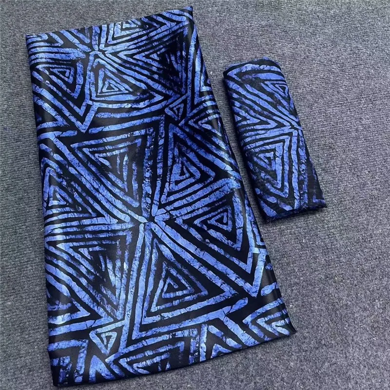 Latest african wax pattern satin silk fabric for dress creative Digital print wax satin silk fabric 4+2 yards/lot  YL101601