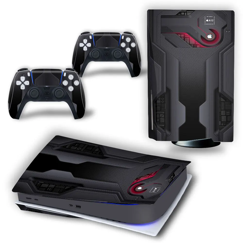 Наклейка для PS5 UHD/Φ версии простая наклейка консоли PlayStation 5 и 2 контроллера |