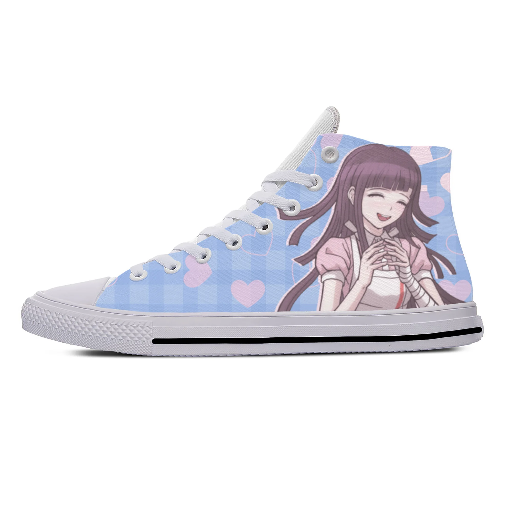 

Hot Anime Manga Cartoon Danganronpa Tsumiki Mikan Casual Cloth Shoes High Top Lightweight Breathable 3D Print Men Women Sneakers