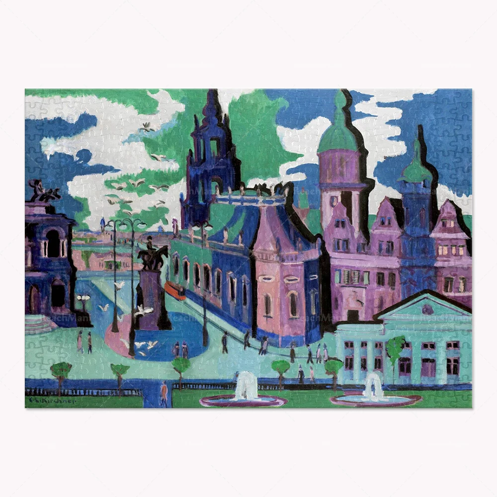 Фото Ernst Ludwig Kirchner - Берн Кунстенл, Поцелуй - Луна - Любители, Модернистская абстрактная февизма - Музейный выставочный постер Canvas Prin №3