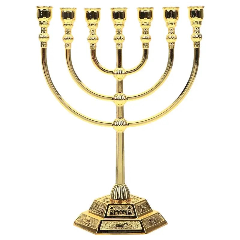 Israel Jerusalem Temple Candlestick Candelabrum Retro Candle Stand Home Decoration
