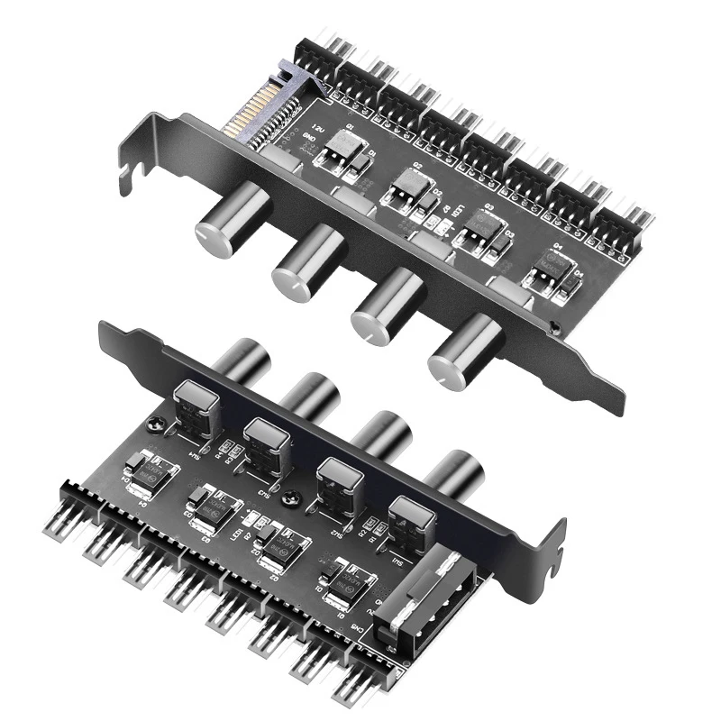 

Channel Cooling Fan Ventilador Radiator Speed Controller Splitter Manual Knob PC Case Regulator