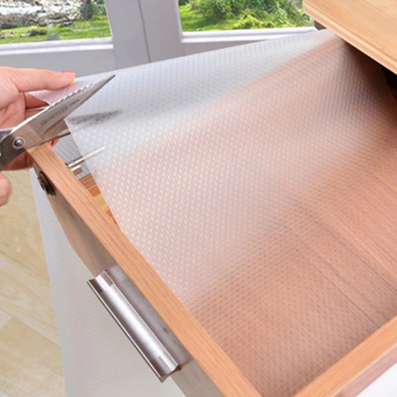 

Waterproof Pad Shelf Drawer Liner Cabinet Non Slip Table Cover Mat Refrigerator Pad Tablecloth Moistureproof Kitchen Table Mat