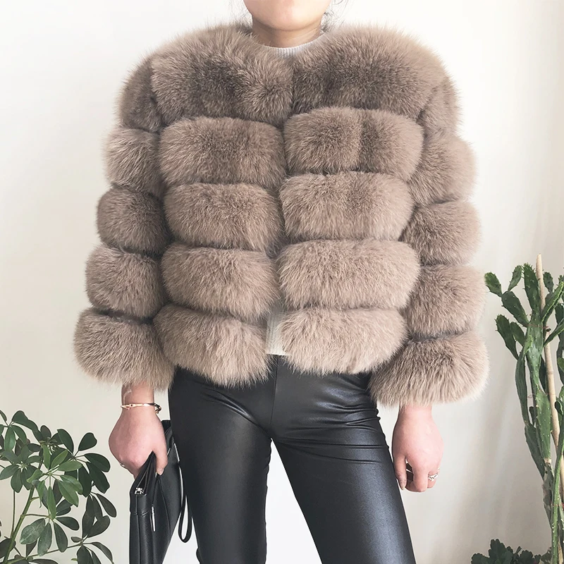 2022 new style real fur coat 100% natural fur coat women winter warm high quality fox fur coat fur vest free shipping