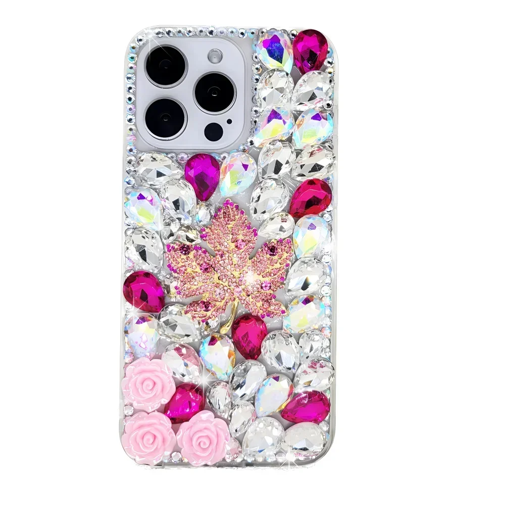 Чехол со стразами для iPhone 15 Pro Max 14 13 12 11 Xs XR 8 7 Plus SE 2020 2022 чехол телефона Sunjolly