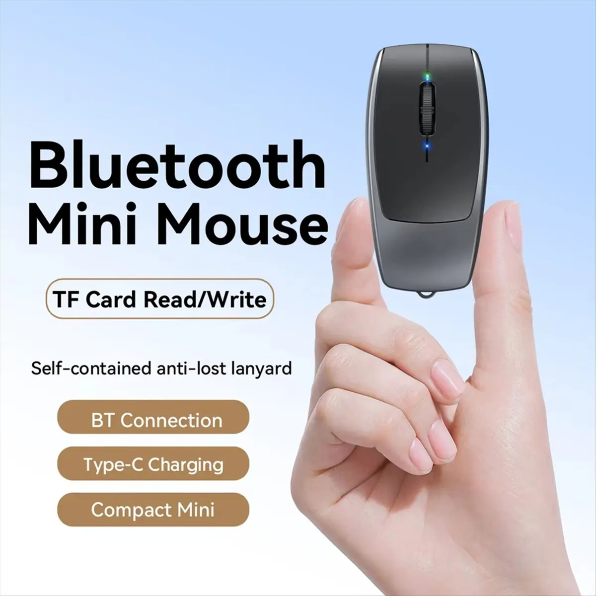 Фото Bluetooth-мышь goodDT, перезаряжаемая, легкая, с поддержкой чтения и записи карт TF, длительное время автономной работы, для офи №2