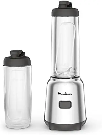 

Blend&Go LM1B1D - Batidora de vaso de 300 W, batidora smoothie con jarra de plástico de 750 ml, incluye botella portátil d