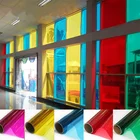 0,9x 3 м цвет ed декоративная пленка для стекла изоляция Солнцезащитная водонепроницаемая мембрана красные Двухцветные прозрачные оконные наклейки специального назначения