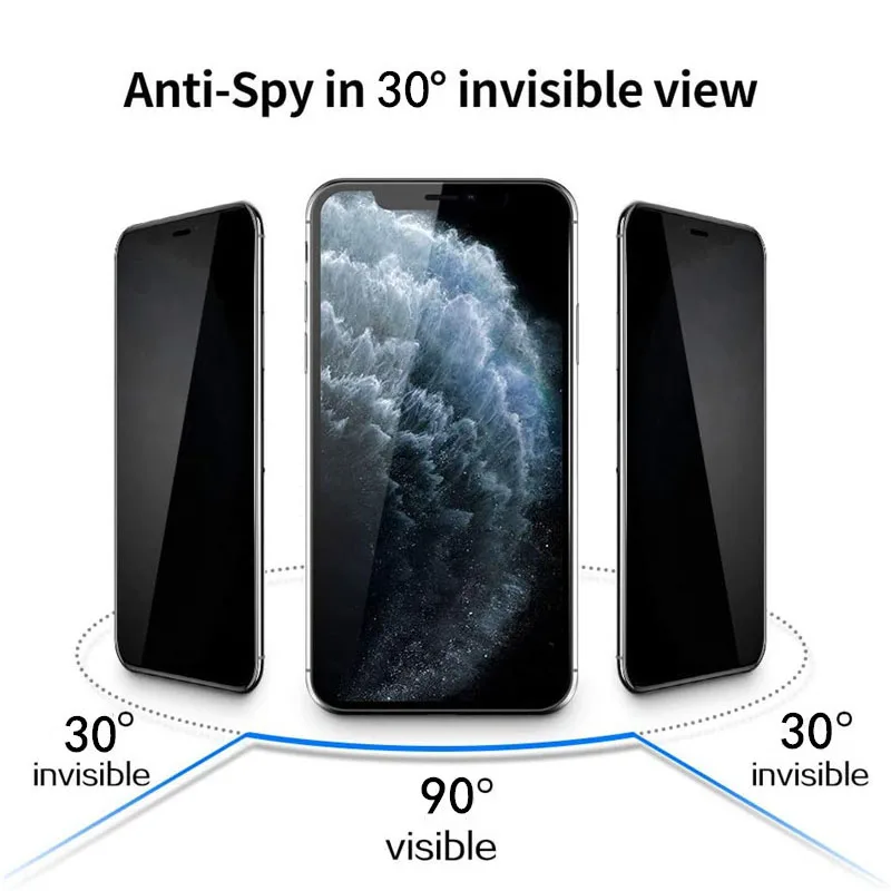 

Защита экрана для iPhone 13 12 Pro XS MAX XR, закаленное стекло с защитой от шпионов для iPhone 6, 7, 8 PLUS, SE2020