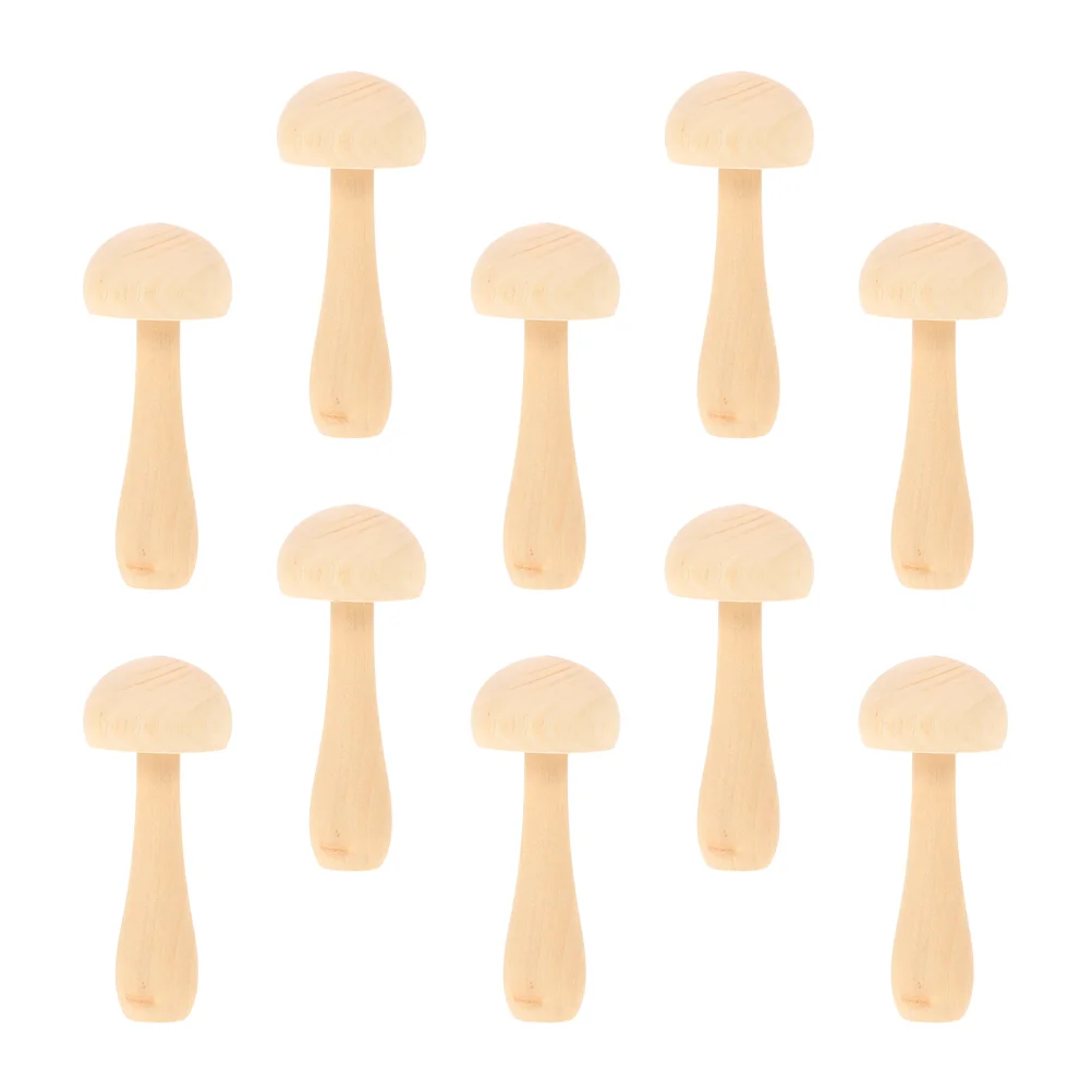 

Natural Unfinished Mushrooms DIY Wooden Ornaments Human Body Model Kids Children Painting Toy