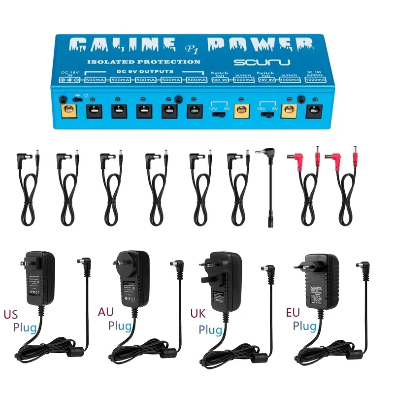 

Caline P1 Pedal Power Supply 18V 2A 36W Guitar Effects Pedal 8 Isolated Outputs Power Supply Guitar Accessories