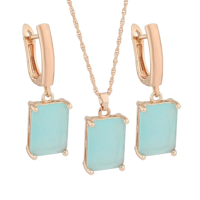

2022 New Trend Jewelry Sets For Women Necklace And Earrings For Women Party Fashion Jewelry Sets 585 Rose Gold Color Luxury Sets