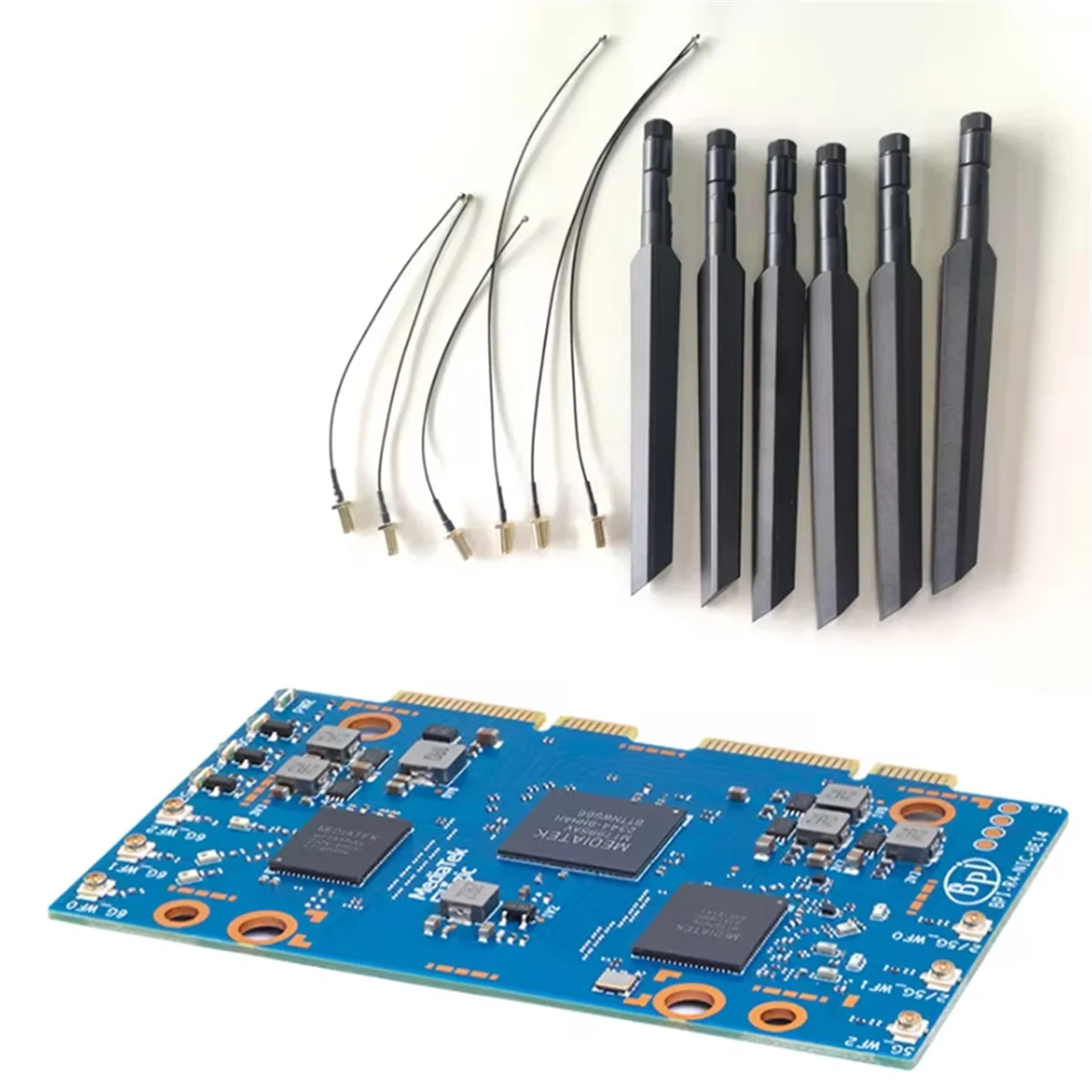 Аксессуары для модуля Wi-Fi Banana Pi BPI-R4-NIC-BE14 набора микросхем BPI-R4 MT7995AV 2 интерфейса PCIe