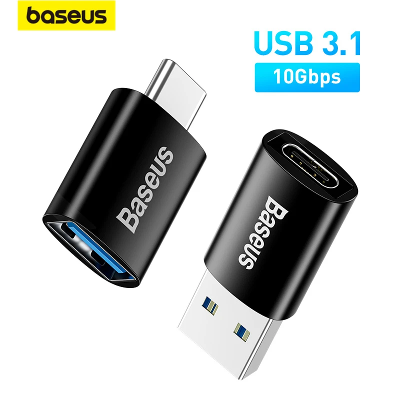 Baseus USB 3.1 Adapter OTG Type C to USB Adapter Female Converter For Macbook pro Air Samsung S20 S10 USB OTG Connector