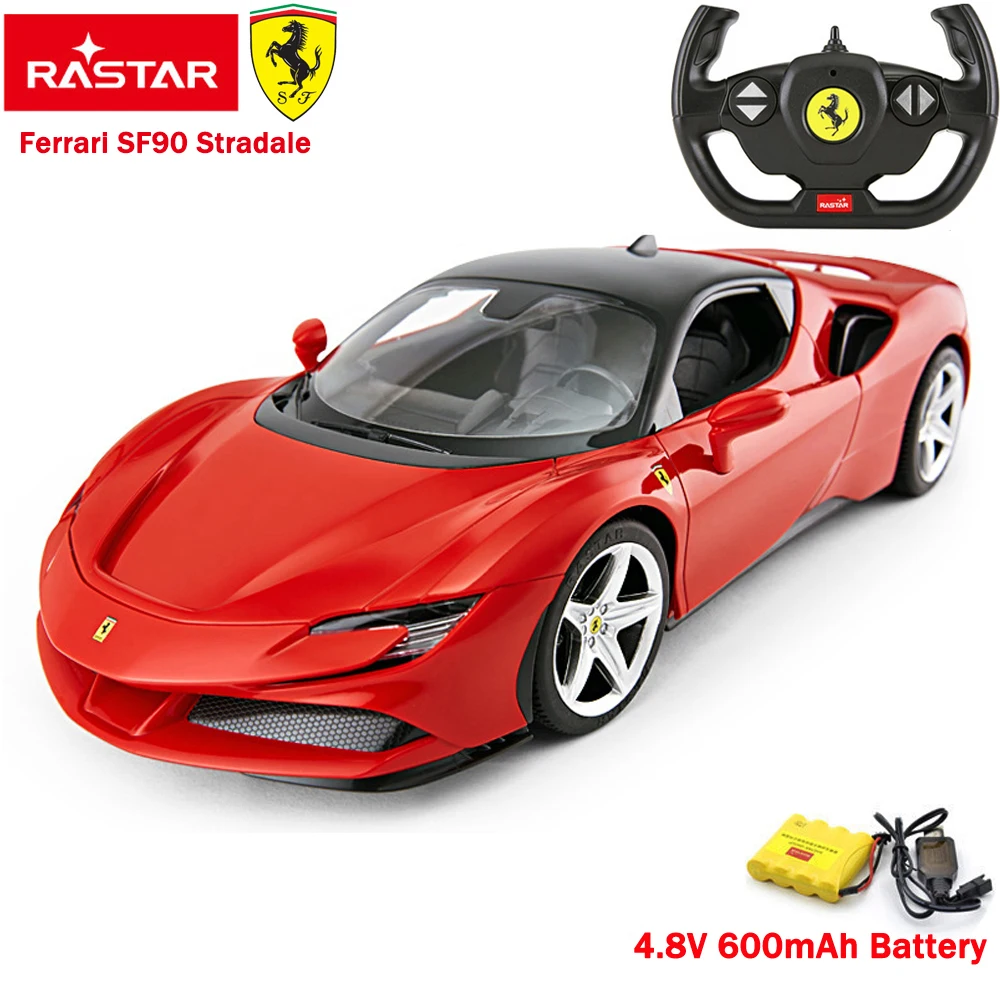 

RASTAR Ferrari SF90 Stradale RC Car 1:14 600mAh Battery LED Lights Remote Control Car Model Machine Vehicle Toy For Children
