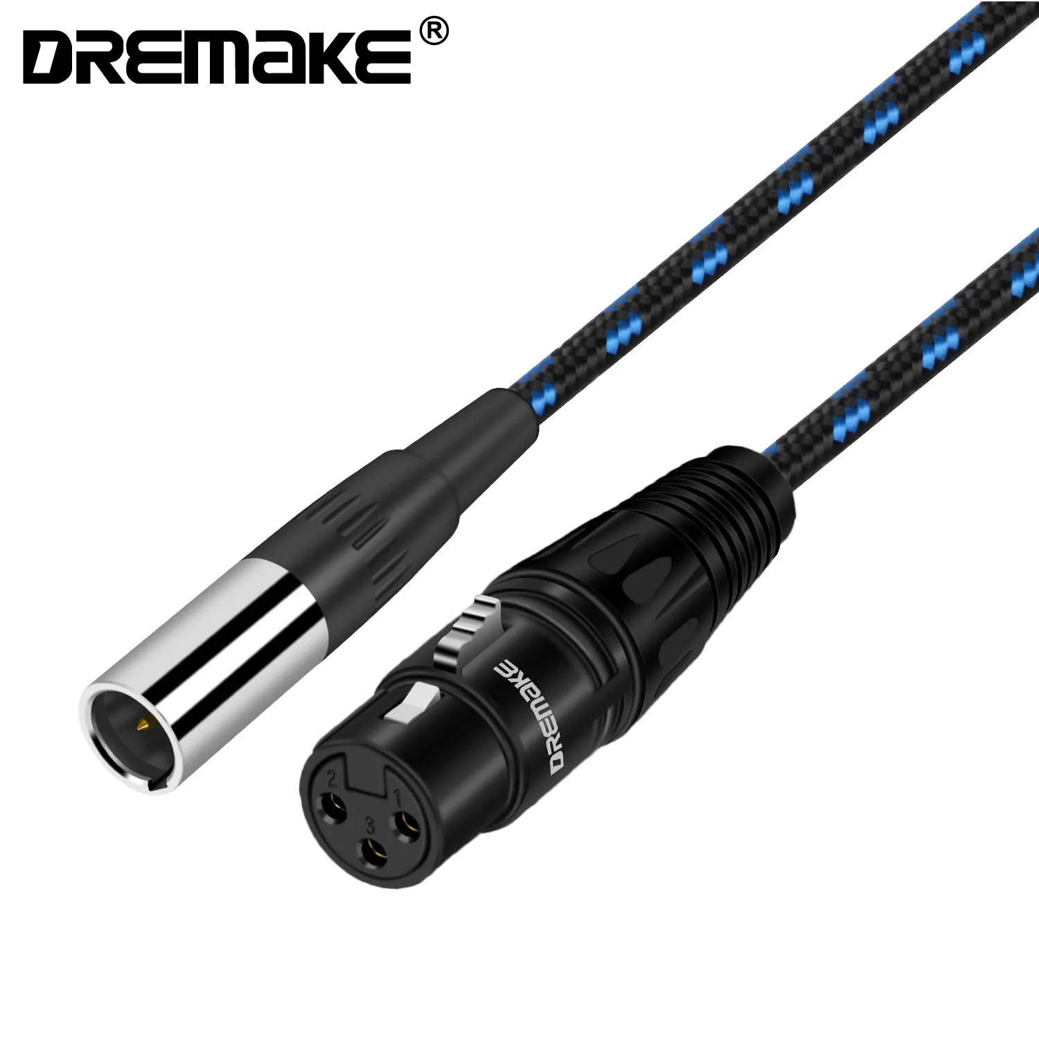 Переходник DREMAKE Mini XLR (штекер) на 3-контактный разъем (гнездо) кабель-Переходник